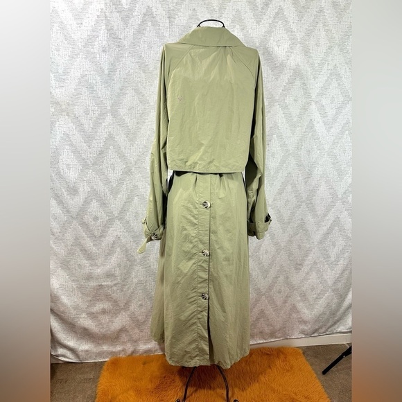 we the free eastwick oversized olive trench coat size L - Picture 10 of 16